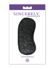 Sincerely Black Lace Blindfold with Double Straps and Soft Fabric for Comfortable Sensory Play