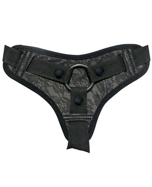 Sincerely Black Lace Strap-On Harness with Adjustable O-Ring