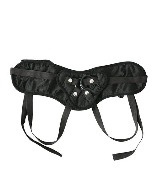 Plus Size Beginners Black Strap On Harness with Adjustable 4-Way Straps