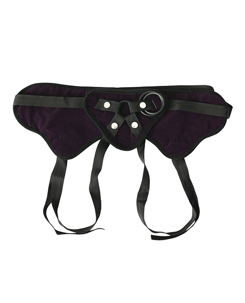 Plus Size Beginners' Purple Plush Strap On Harness with Adjustable Straps