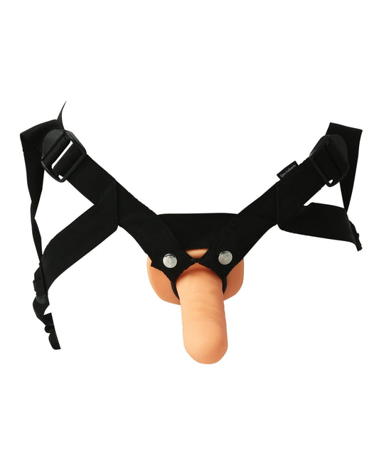 Everlaster Stud White Hollow Strap-On Harness with Adjustable Straps