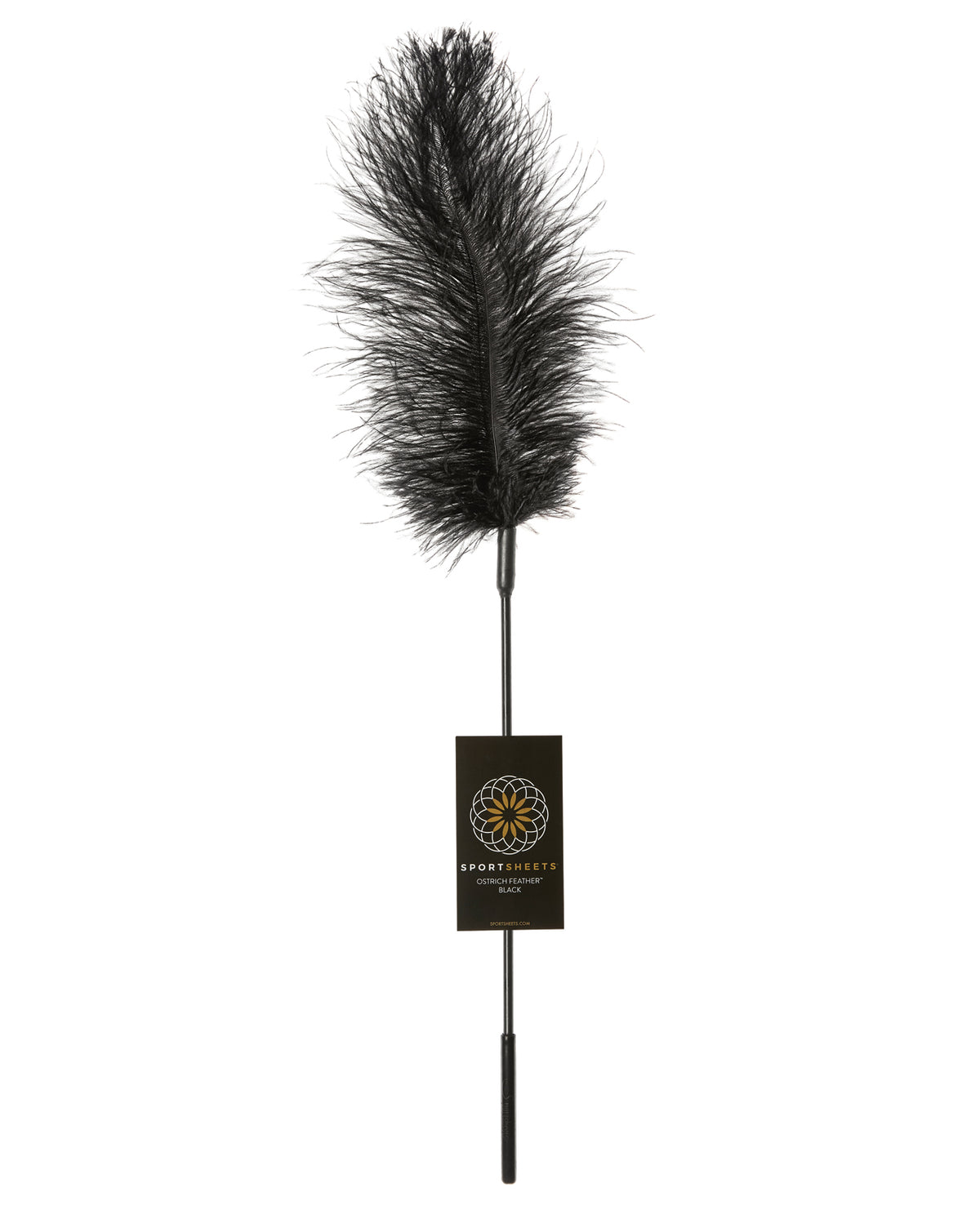 Sportsheets Bondage Blindfolds & Restraints Ostrich Feather Tickler 16-Inch Wand for Sensual Teasing and Couples Play