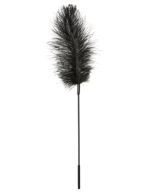 Sportsheets Ostrich Feather Body Tickler Wand – Black Sensual Teaser