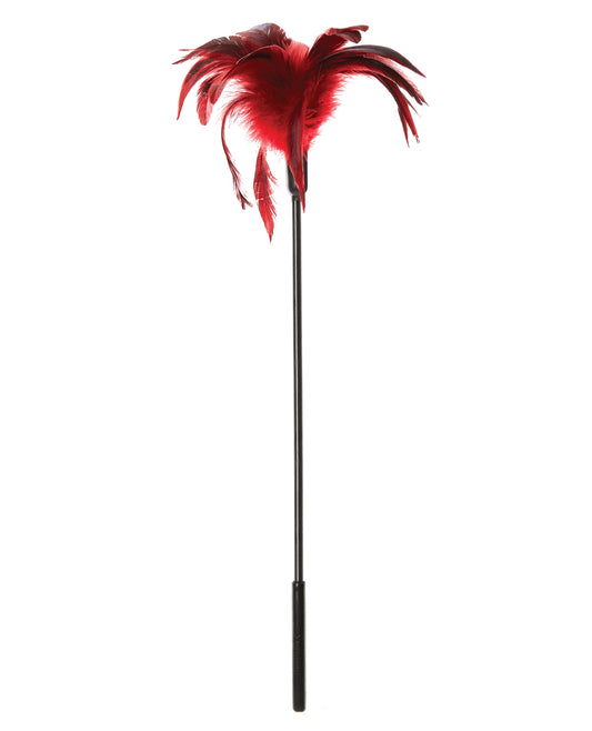 Sportsheets Red Starburst Feather Body Tickler Wand for Sensual Teasing