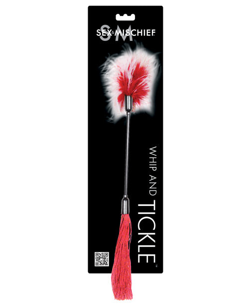 Sex & Mischief Bondage Toy Whip & Tickle Turkey Feather Silicone Threads for Sensation Play and Teasing