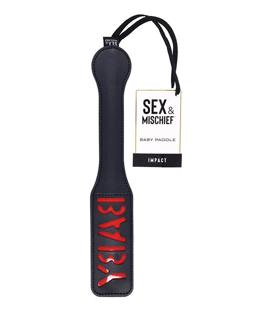 Sex & Mischief Bondage Paddle Vinyl Embossed Imprint Design for Impact Play