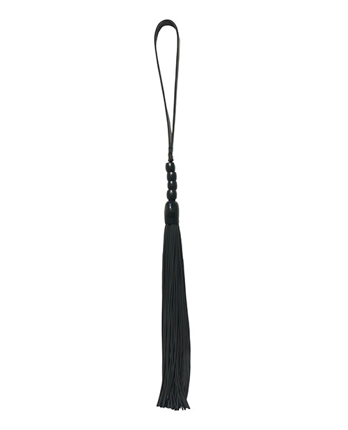 Cruelty Free Beaded Flogger with Faux Leather Handle for Bondage Play