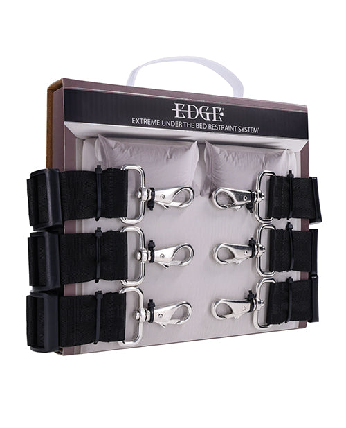 Edge Bondage Restraint System Adjustable 6-Point Nylon Straps for Versatile Bedroom Play and Secure Restraint