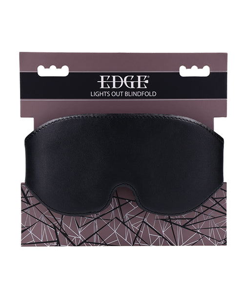 Edge Bondage Blindfolds Faux Leather Total Blackout Memory Foam Sensory Mask for Enhanced Sensation