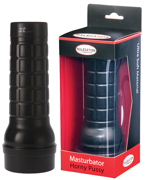 Malesation Masturbator Realistic Textured Sleeve Adjustable Tightness for Solo Male Stimulation