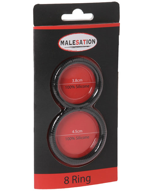 Malesation penis enhancement Figure 8 silicone cock ring ergonomic scentless design for comfortable intimate support