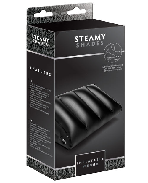 Steamy Shades Positioning Wedge Inflatable Soft Easy-Clean Lining Extra Support for Comfortable Intimate Moments