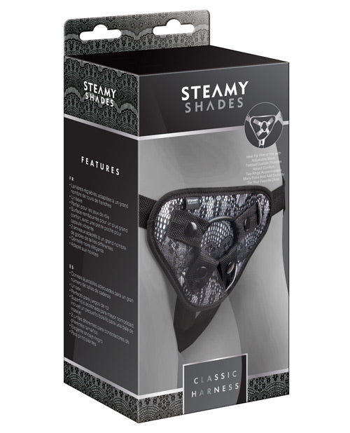 Steamy Shades Strap-On Harness Adjustable Belt Sheer Lace Dual O-Rings for Versatile Unisex Role-Play