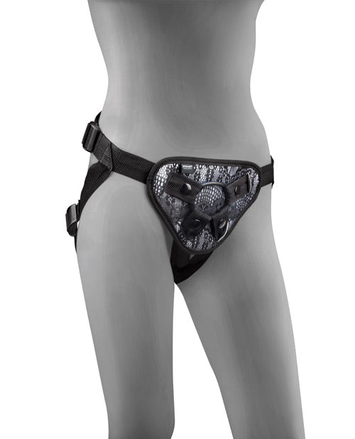 Steamy Shades Classic Unisex Lace Harness with Adjustable Belt and Dual O-Rings