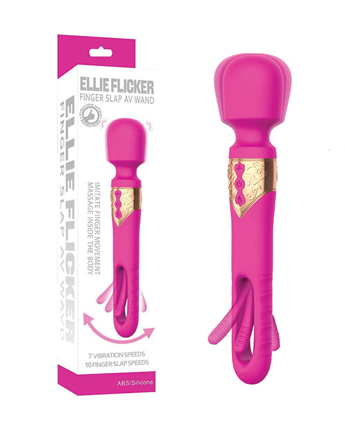 Secwell Massage Wand Hot Pink Ultra-soft Silicone Flicking Vibrating Waterproof for Relaxing Body Massage