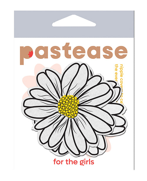 Pastease Lingerie Packaged Wildflower Nipple Covers in white and yellow floral design for comfortable skin coverage
