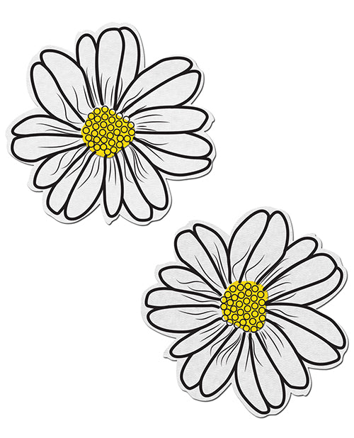 Pastease Premium Wildflower Nipple Covers – White/Yellow Floral Lingerie