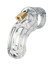 The Curve 3 3/4" Curved Cock Cage & Lock Set - Clear