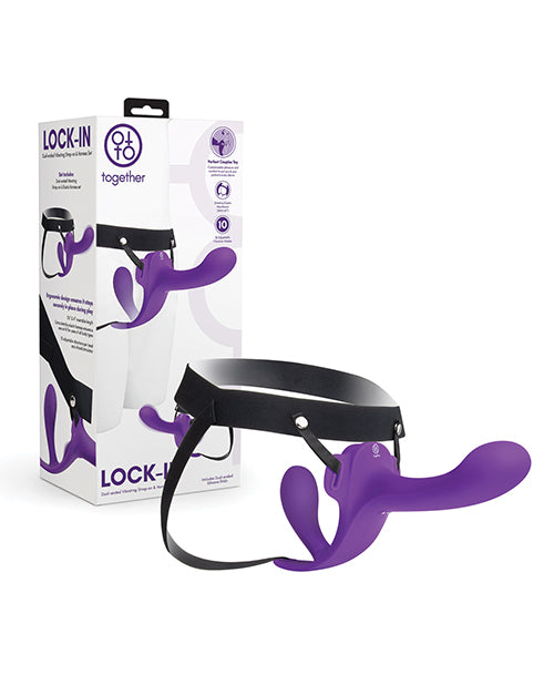 Lock-In Dual-Ended Vibrating Strap-On & Adjustable Harness Set