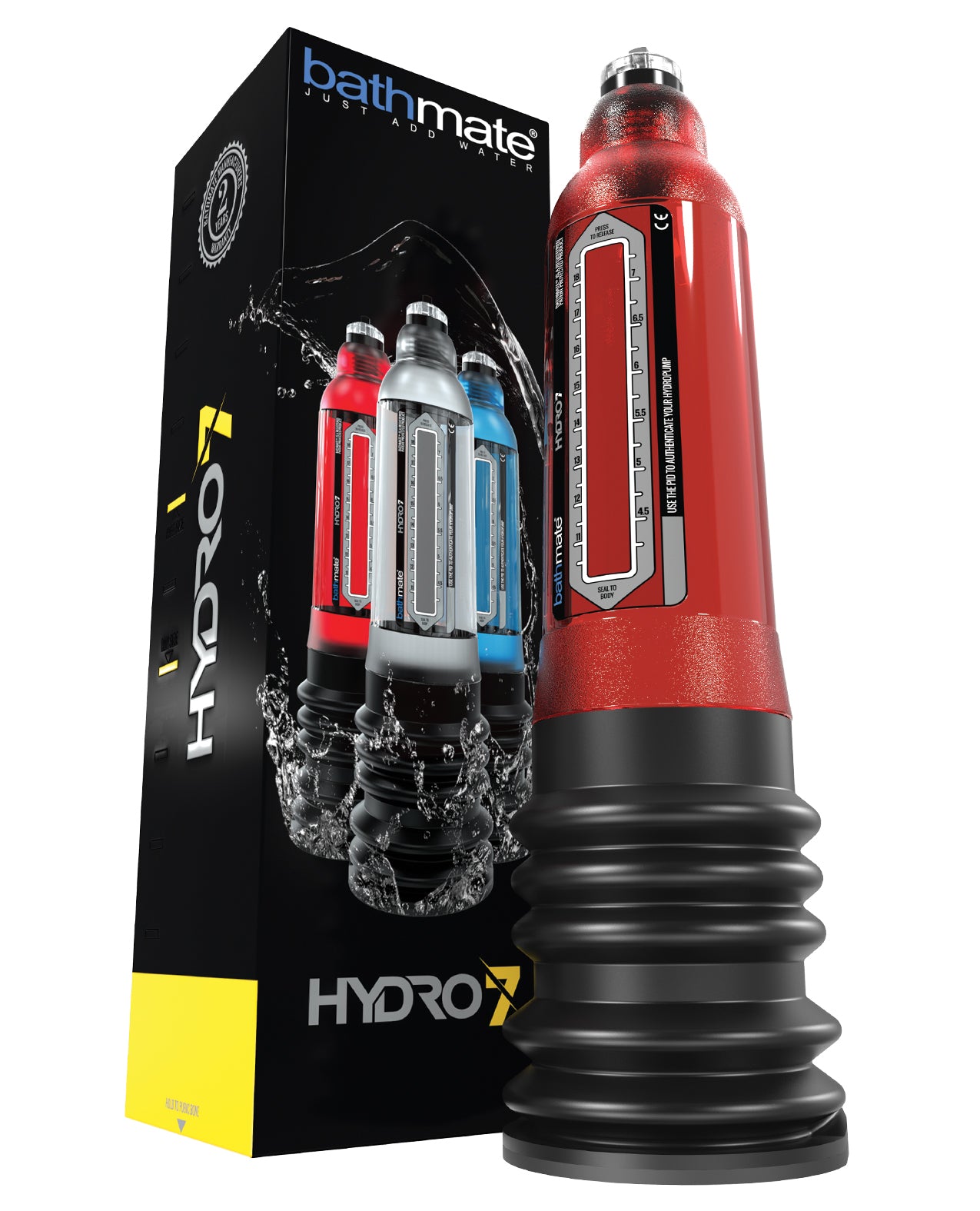 Bathmate Hydro 7 Penis Pump for Beginner Penis Enhancement in Red