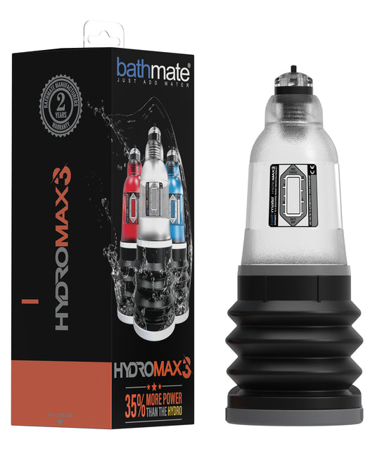 Bathmate Penis Enhancement Pump Clear Hydromax3 Water-Powered Design for Size Increase and Hardness