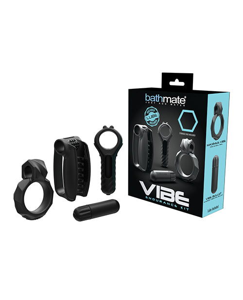 Bathmate Penis Enhancement Kit with Black VIBE Bullet, Sleeves, Maximus Ring, and Hex Zip Case for Stamina and Performance