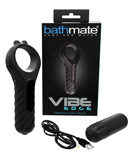 Bathmate Glans Tickler Vibrating Ring with 10 Vibration Levels and Silicone Design for Intense Edging Stimulation