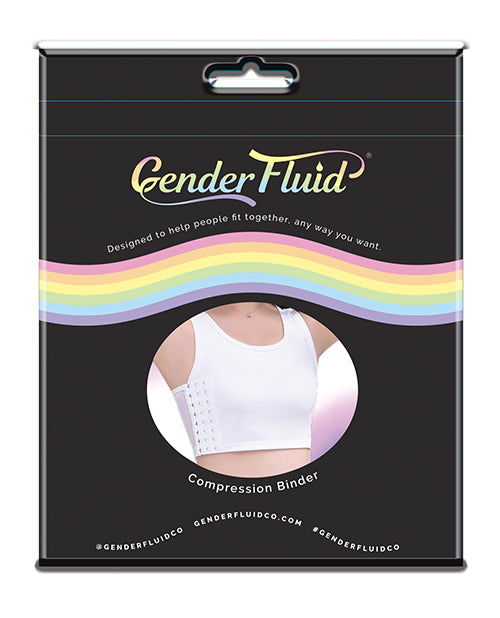 Gender Fluid Chest Binder White Strong Mesh Adjustable Side Closure for Comfortable Chest Compression