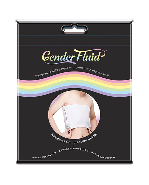 Gender Fluid Strapless Chest Compression Binder with Adjustable Closure and Clear Straps for Discreet Chest Flattening
