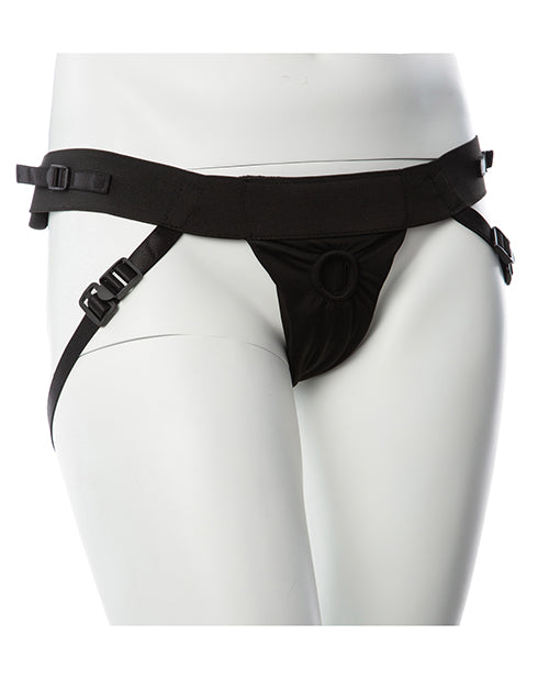 Gender Fluid Strap On Harness ultra-stretchy fit internal bullet vibe pocket for adaptable all-body comfort