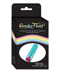 Gender Fluid Power Bullet Stimulator with matte aqua finish and 10 vibration modes for versatile pleasure