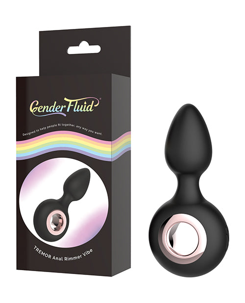 Gender Fluid Anal Plug Medical Silicone 10 Vibration Patterns Rose Gold Ring for Enhanced Pleasure