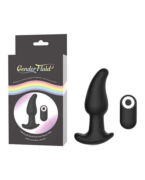 Gender Fluid Anal Vibe Remote Controlled Black Silicone with Rose Gold Detail for Enhanced Stimulation