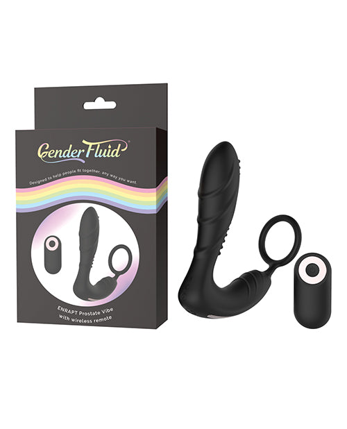 Gender Fluid Anal Product Black Silicone Prostate Vibe with Remote and Rose Gold Detail for Targeted Stimulation