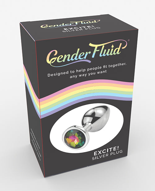 Gender Fluid Anal Plug Smooth Silver Tapered Design Metal for Comfortable Temperature Play