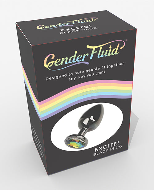 Gender Fluid Black Silicone Anal Plug Tapered Smooth Design for Temperature and Anal Play
