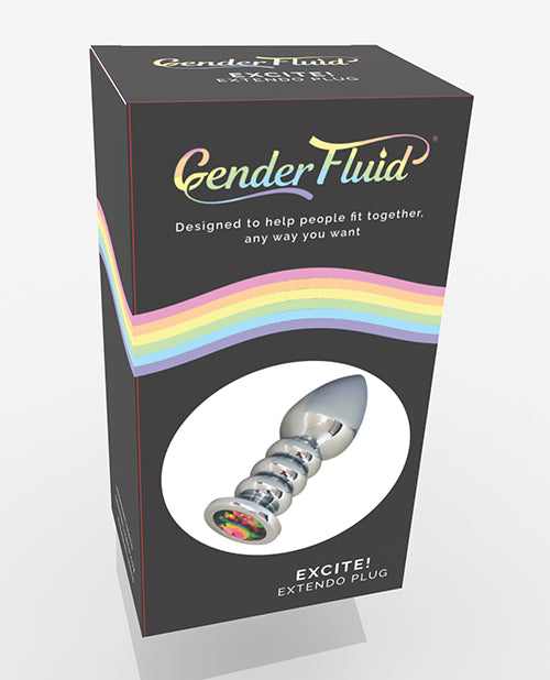 Gender Fluid anal plug smooth tapered design with screw rings for enhanced stimulation and temperature play