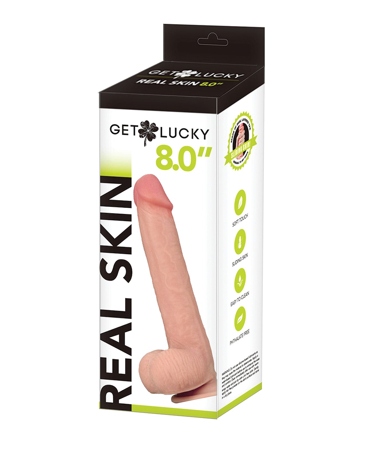 Get Lucky Dildo Dual Layered Real Skin technology Suction Base for Realistic Lifelike Sensation