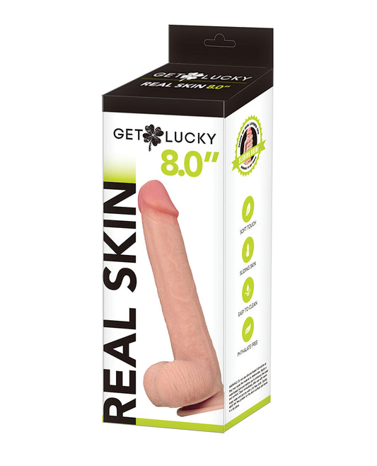 Get Lucky Dildo Dual Layered Real Skin technology Suction Base for Realistic Lifelike Sensation