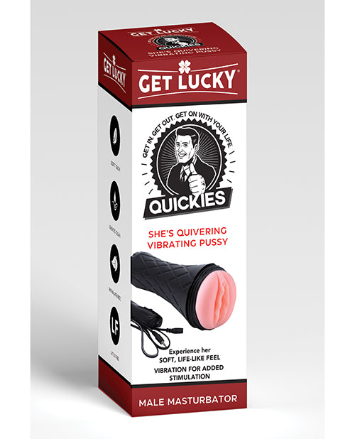 Get Lucky Masturbator Vibrating Pussy Realistic Soft Sleeve with Textured Tunnel for Intense Solo Pleasure