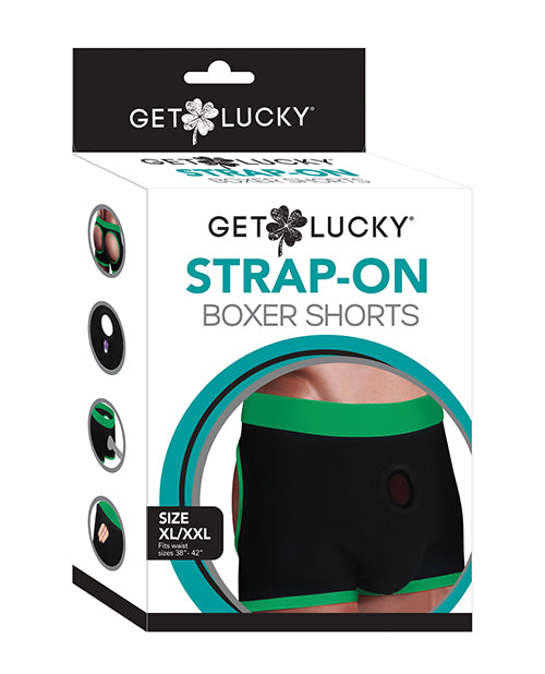 Get Lucky Strap-On Boxers comfort-fit harness back cutout vibe pockets for strap-on play and daily wear