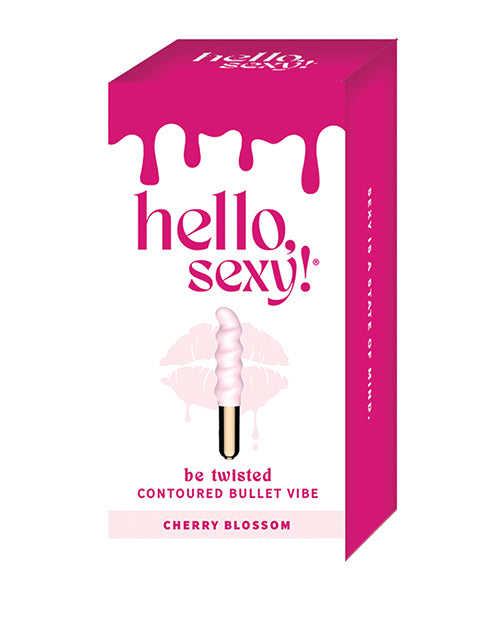 Hello Sexy! Stimulator Contoured Bullet Vibe in Cherry Blossom with 7 Vibration Modes and Waterproof Silicone for Intimate Stimulation