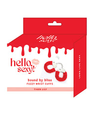 Hello Sexy! Fuzzy Wrist Cuffs Synthetic Fur with Security Key for Comfortable Bondage Restraint