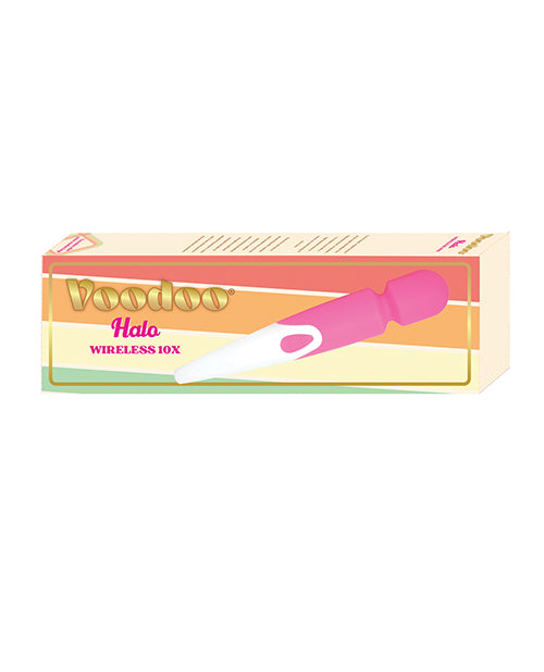 Voodoo Halo Wand Massager 10 Modes Cushioned Head Pink for Deep Relaxation and Massage