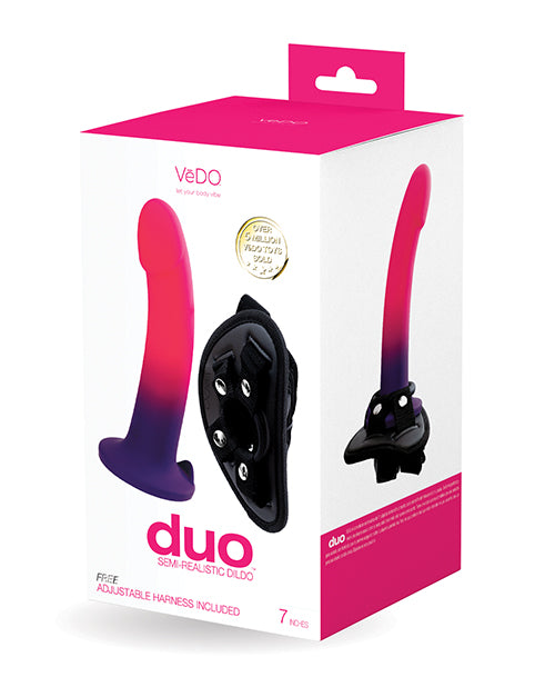 VeDO Strap On Silicone Dildo with Adjustable Harness for Versatile Couple's Play and Hands-Free Pleasure