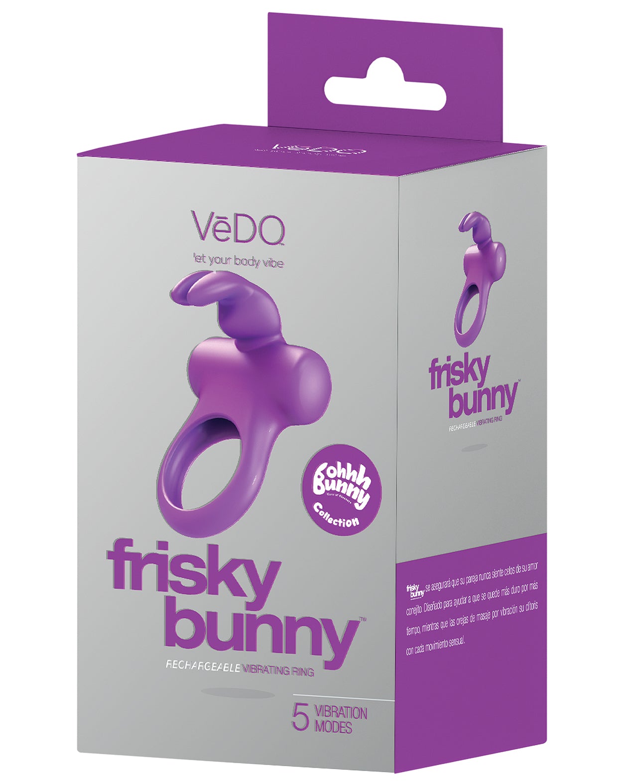 VeDO Vibrating Ring Silicone Bunny Ears Rechargeable Couples Stimulator for Enhanced Intimacy