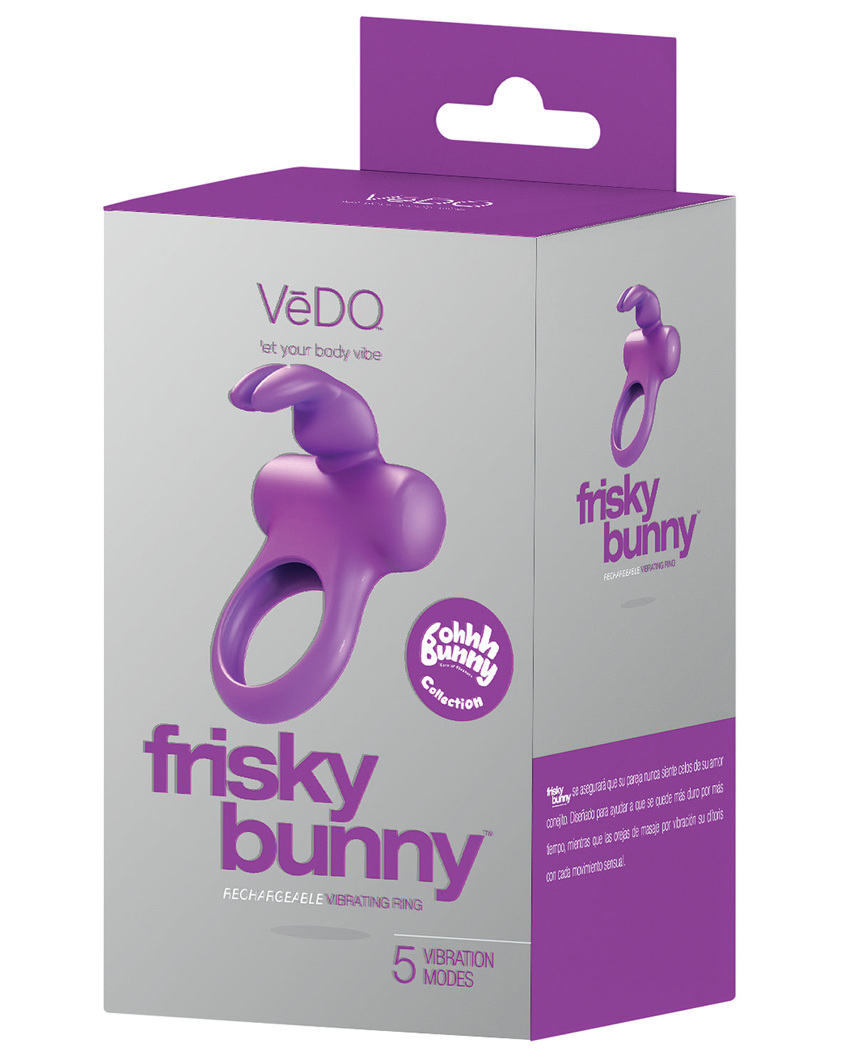 VeDO Vibrating Ring Silicone Bunny Ears Rechargeable Couples Stimulator for Enhanced Intimacy