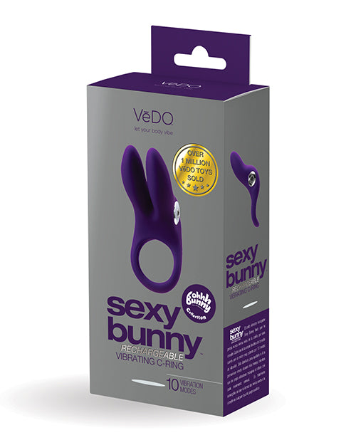 VeDO Stimulators Rechargeable Bunny Vibrating Ring with Silicone Design for Couples Intimate Play