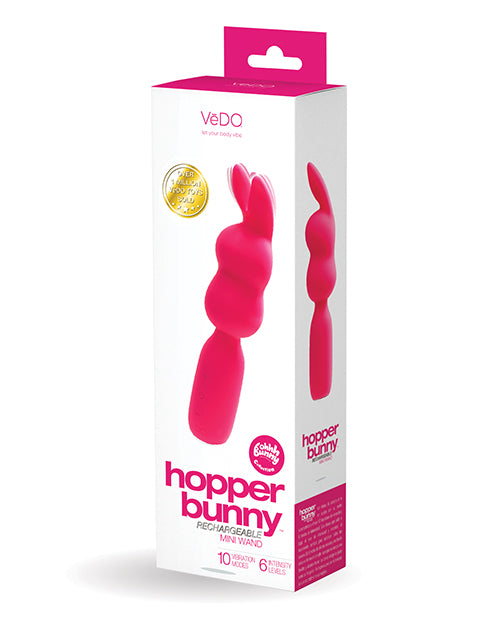 VeDO Vibrator Hopper Bunny Rechargeable Mini Wand Flexible Bunny Shape Waterproof Design for Targeted Stimulation