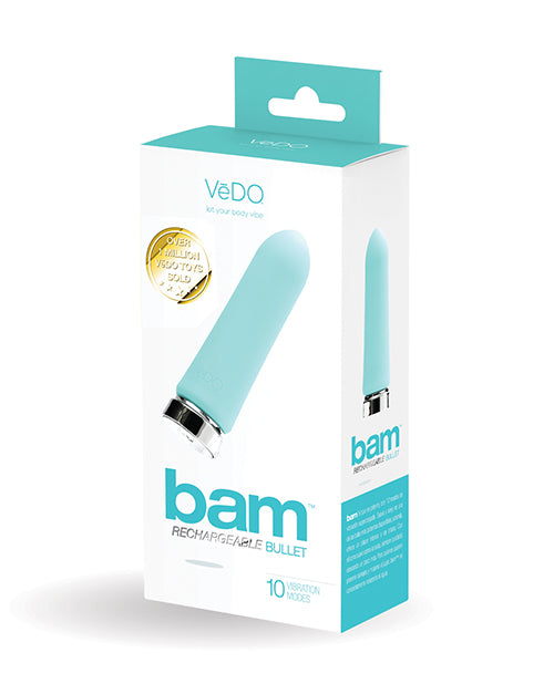 VeDO Rechargeable Bullet Vibrator 10 Vibration Modes Waterproof Silicone for Intense Stimulation